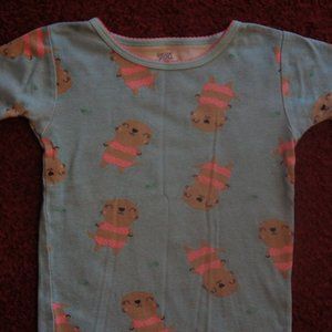 5T carter's otter pj top